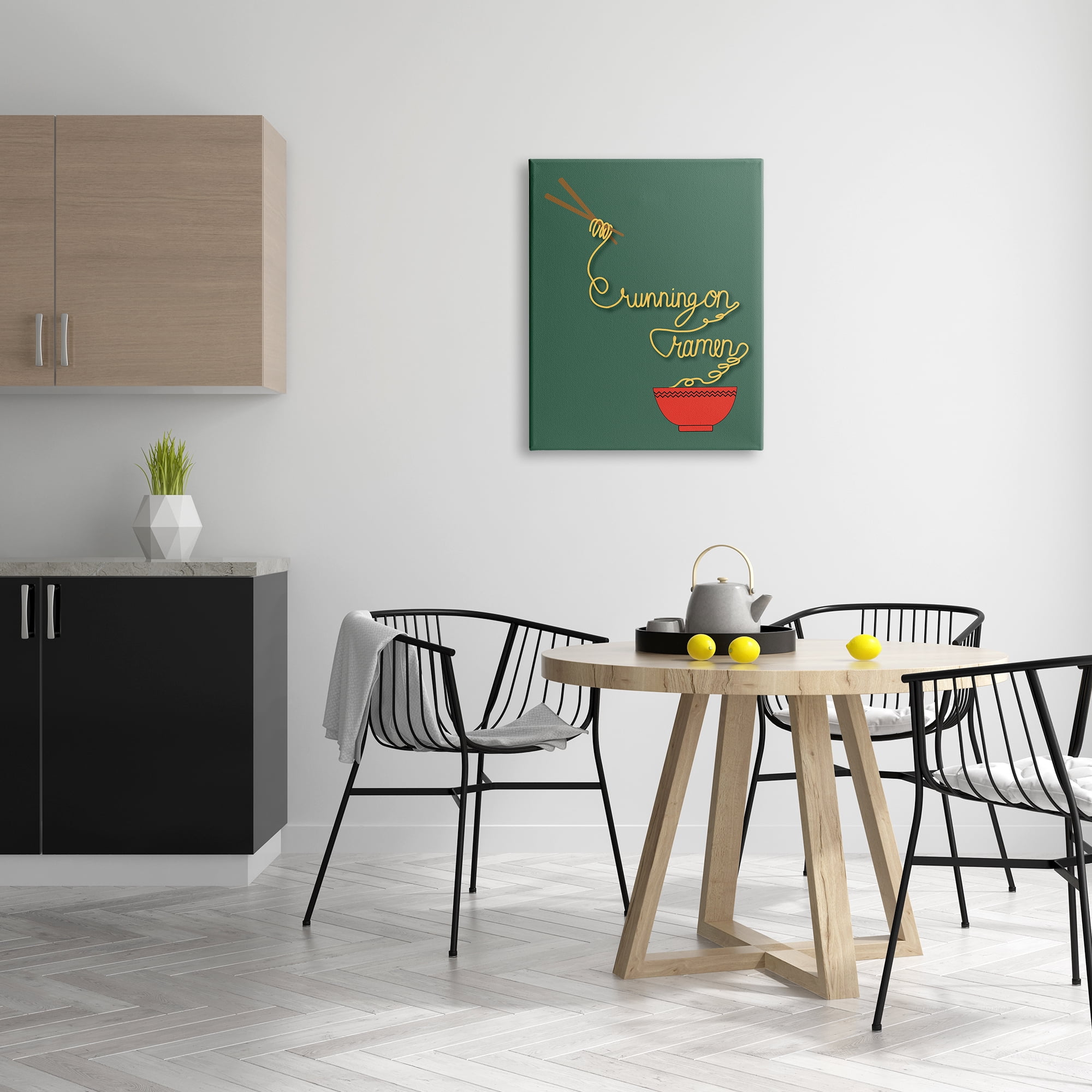 Stupell Industries Running On Ramen Phrase Noodles Chopsticks Bowl, 24 x 30, Designed by Make Much Studios