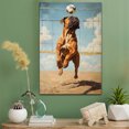 thumbnail image 2 of Mastiff Christmas Cute Dog Volleyball Poster Canvas – Retro Mastiff Christmas Dog Batter in Action With Volleyball for Themed Living Room, 2 of 5