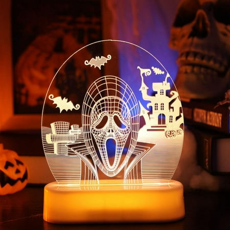 

KARLSITEK Halloween 3D Lamp Decor LED Night-Light Standard Glow in The Dark Boys Child Toys Kids Teens Friends Halloween and Birthday Gifts