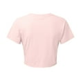thumbnail image 5 of YOTMKGDO Crop Tops for Women, Summer Outfits for Women, Womens Casual Short Sleeve Tie Front Top Round Neck Summer Solid, Short Sleeve Shirts for Women, Red Tops for Women, L, 5 of 5