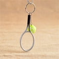 thumbnail image 2 of MKHSQHDG Today's Deals Tennis Keychain Mini Tennis Rackets with Ball Keychain Key Ring, 2 of 9