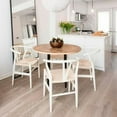 thumbnail image 4 of Heavenly Collection White Wood Dining Chair SET OF 3, 4 of 8