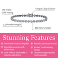 thumbnail image 3 of Cate & Chloe Ally 18k White Gold Plated Tennis Bracelet with Simulated Diamonds Gift for Women, 3 of 6