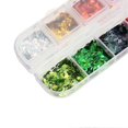 thumbnail image 4 of 3 Box Nail Sequins Colorful 12 Compartments Laser Quadrate Nail Art Glitter Sequins for Nail Decorations, 4 of 5