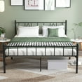 thumbnail image 7 of Eavesince 14in Queen Size Bed Frame with Headboard and Footboard,No Box Spring Needed,Black, 7 of 7