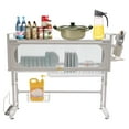 thumbnail image 5 of Black/White Sink Dish Drying Rack Dish Drainer Kitchen Organizer Dish Rack for Cookware, 5 of 18