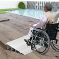 thumbnail image 4 of Gymax 4'' Door Threshold Ramp Aluminum Adjustable Rise Entry Ramp for Wheelchair, 4 of 9