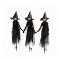 thumbnail image 3 of Clearance Hotyverty Halloween Witch Decorations Outdoor, 5FT Light Up Witch Stakes Set of 3 | Warm-color LED, Scary Witches Design, Halloween Yard Decor, For Lawn, Garden, Halloween Gift for Kidults, 3 of 8