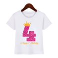thumbnail image 3 of Camiseta de algodón estampada con número de cumpleaños de corona, regalo de cumpleaños para niños, camiseta para niña, camiseta divertida y linda para bebé, ropa para niños, 3 of 5