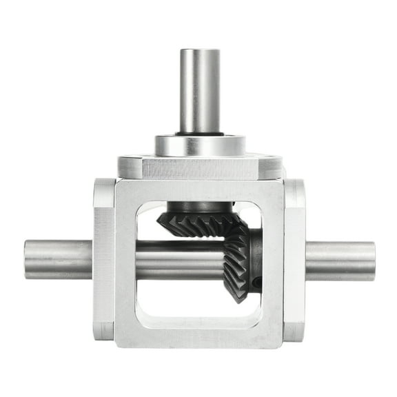 Gear Box 90 Degree Right Angle Bevel Gearbox 1:1 Forward Double Output Shaft 1 Module 20 Teeth Bevel Gear Aluminum Frame Simple Mechanical DIY Module 10mm Shaft85x71.5x30mm(LxWxH)