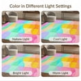 thumbnail image 7 of ODIKA 8'x10' Washable Area Rug Pink Abstract Checkered Grid Funky Wavy Pastel Blocks Orange for Living Room, Under Sectional, Family , Durable, Non-Slip, 7 of 7