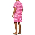 thumbnail image 3 of Conjunto hawaiano de puntos para hombres, camiseta de manga corta de verano, 2 piezas, color rosa, 3 of 5