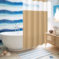 thumbnail image 6 of No Hook Shower Curtain, Pure Oatmeal Shower Curtains for Bathroom with See Through Top Window, Modern Solid Color Minimalist Art Waterproof & Washable Bath Curtain Small Stall 36"x78", 6 of 9
