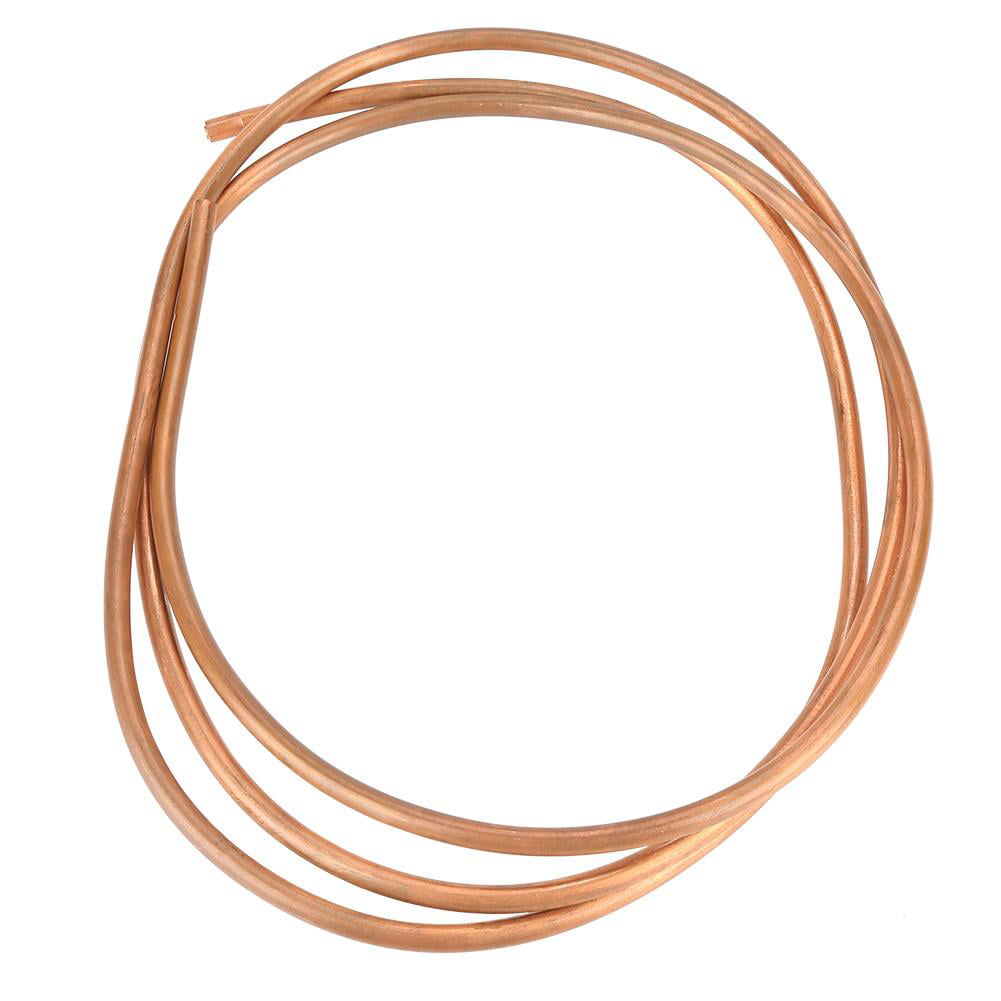 Soft Copper Tube,2m T2 Soft Copper Coil Tube Pipe ID 4mm OD 6mm Thickness 1mm for Refrigeration 