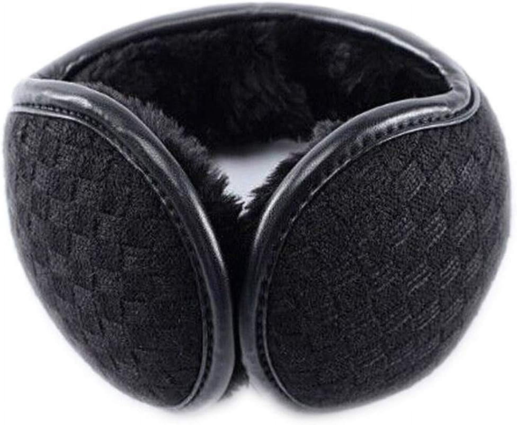 Cache-oreilles D'hiver Polaire - Bandeau Extensible Uni - Noir & Gris - Pour Sport, Moto, Ski Et Quotidien - 7