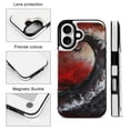 thumbnail image 3 of Compatible with iPhone 11 12 13 mini 14 15 16 Pro Max Plus Wallet Case with Card Holder, PU Leather Kickstand Card Slots Case ( Black Red Plate, iPhone 12 mini), 3 of 7