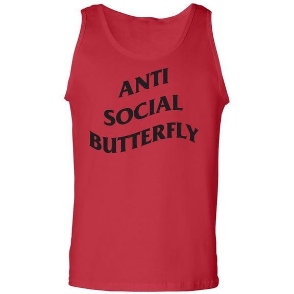 Anti Social Butterfly Adult Tank Top