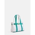 thumbnail image 3 of Free Assembly Women's Small Canvas Tote Handbag, Natural/Green, 3 of 5