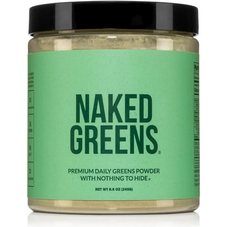 NAKED nutrition Super Greens Powder Organic Greens Supplement - Only 10 Premium Ingredients - Vegan Non-GMO Prebiotic and Probiotic - 35 Servings