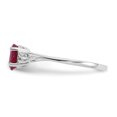 thumbnail image 3 of 10K White Gold Polished Geniune Ruby Birthstone Ring, 3 of 4