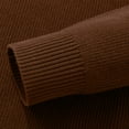 thumbnail image 5 of Mock Neck Sweater Men Autumn Winter Cotton Knit Button Pullover Business Casual Thermal Long Sleeve Solid Color Textured Knitwear Warm Layering Top, 5 of 9