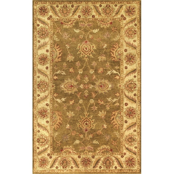 Noble House Golden GOLD-806 Green, Beige 3'6" x 5'6" Rug