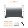 thumbnail image 6 of Sun Shade Sail 12x16Ft Solid Gradient Polka Dot Grey Uv Block Sunshade Canopy Outdoor Shade Cover Rectangle Shade Cloth For Patio Garden Yard Deck Pergola, 6 of 6