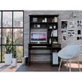thumbnail image 4 of FM FURNITURE Weston Two Writing Computer Desk Engineered Wood Black, 4 of 9