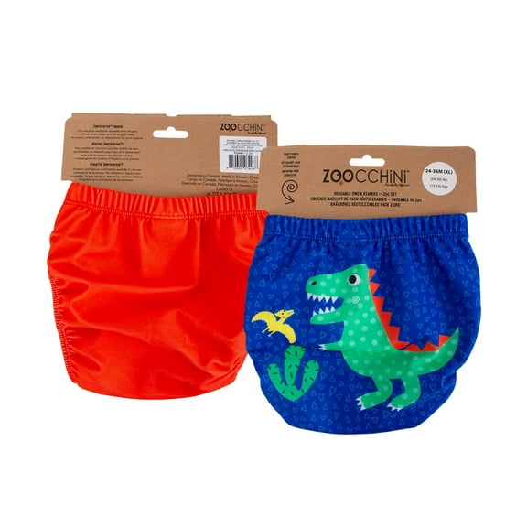 ZOOCCHINI Baby/Toddler Reuseable Swim Diaper Set (2 Pcs) - Devin the Dinosaur