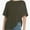 Army Green, variant on Women Oversized T-Shirt Loose Fit Workout Tops Short Sleeve Gym Basic Tee Shirt