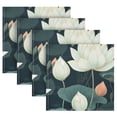 thumbnail image 5 of WOBOGO White Lotus Flower Cloth Napkins 1 Piece Soft Elegant Touch Durable Absorbent Quick Drying for Elegant Dining, 5 of 8
