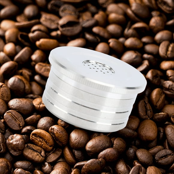Coffee Pod Filter Set,Reusable Refillable Stainless Steel Coffee Capsule Cup Coffee Filter Pod Espresso Filler Pod with Spoon Brush for Q Coffee Machine