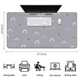 thumbnail image 5 of Long Mouse Pads for Desk,Blue Boho Bohemia Rainbow Hearts Pattern Desk Mats on Top Of Desks, Desk Mouse Pad Extra Large with 3mm Non-Slip Base and Stitched Edge for Gaming,Office,Work,Home 47.3"x23.6", 5 of 6