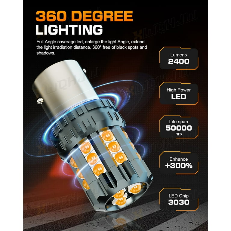 Fenikso 1157 Led Bulb 10PCS Amber Yellow Super Bright Turn