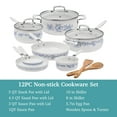 thumbnail image 3 of The Pioneer Woman 12-Piece Classic Ceramic Cookware Set, Agatha Blue, 3 of 22