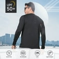 thumbnail image 4 of NORTHYARD Men's Fishing Shirts Long Sleeve Sun Protection UPF 50+ Rash Guard UV SPF Swim Beach Hiking Black 4XL, 4 of 7