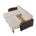 thumbnail image 3 of Ottomanson 96" Convertible Sectional Sofa with Storage, Chenille L-Shaped Couch for Living Room, Cream, 3 of 7