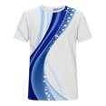 thumbnail image 4 of Lilgiuy Oversized Shirt for Men Casual T-Shirt Fun 3D Printed O-Neck Short Sleeves Tees Shirts Pullover for Fitness Exercise Blue(M-5Xl), 4 of 5