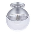 thumbnail image 3 of Craftmade ZA3417-SA Evie Outdoor Sphere Flush Mount, 1-Light 60 Watt, 8"H x 8"W, Satin Aluminum, 3 of 5