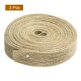 thumbnail image 3 of Unique Bargains 3 Rolls Natural Burlap Fabric Ribbon 3/4 Inch Burlap Wired Ribbon Rustic Ribbon, 3 of 5