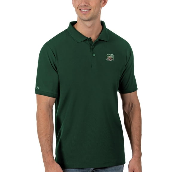 Men's Antigua Green Ohio Bobcats Legacy Pique Polo