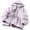 Purple, variant on Unisex Kids Clothes Long Sleeve Rain Jacket Full Zip Waterproof Contrast Edge Hooded Fall Hiking Outdoor Coats with Zip Pockets