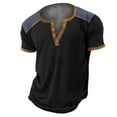 thumbnail image 1 of Kcodviy T-Shirts pour Hommes Tendance de Rue Impression 3D T-Shirts Décontractés Graphiques 4 Boutons Patte Ouverte T-Shirt Deux Jours T-Shirt Enseignant T-Shirt à Manches Courtes T-Shirts Longs Hommes Impression Numérique, 1 of 2