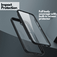 thumbnail image 2 of CBUS Heavy-Duty Case with Built-in Screen Protector for Samsung Galaxy S22 –– Full Body (Black), 2 of 6