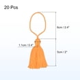 thumbnail image 2 of Unique Bargains 20 Packs Bookmark Tassels 4.3 Inch Hanging Loop Small Tassels Soft Mini Tassels, Light Orange, 2 of 7