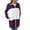 Purple, variant on IROINNID Women's Mid-Long Overcoat Contrast Color Long Sleeve Color Blocking Waterproof Outdoor Sports Casual Jacket, Pink