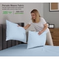 thumbnail image 3 of RUVANTI 100% Cotton Sheets – Twin XL Size Percale Bedding, Cooling & Breathable, Durable with a Crisp, Soft & Comfortable Feel, 16" Deep Pocket, 3-Piece Set, Baby Blue, 3 of 9