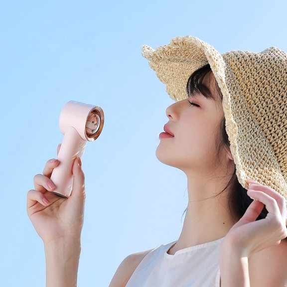 Needhep Mini Portable Fan,Quiet Room Fan, Electric Cooling Fan, Portable Small Fan, Foldable Fan for Travel (Pink)