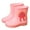 Pink, variant on Rain Boots Kids Waterproof Non- Round-toe Mid Ankle for Toddler Little Kids,for Muddy Puddles Rainy Day Use