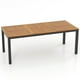 thumbnail image 4 of Costway Mesa De Comedor Exterior Para 8 Personas, Mesa De Madera De Acacia De 200 Cm Con Orificio Para Sombrilla, Patas De Metal Y Almohadillas Ajustables Para Los Pies Para Jardín, Piscina Y Patio, 4 of 4